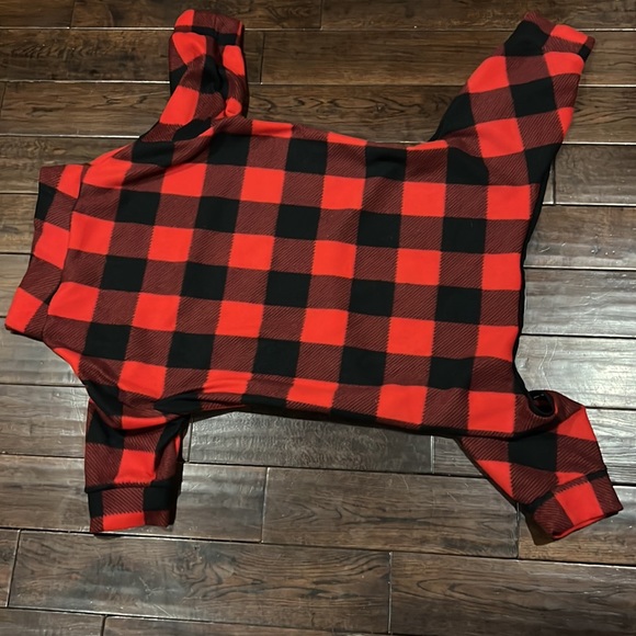 XXL Red & Black Plaid Dog Pajamas/Lumberjack costume (NWOT) - Picture 3 of 8